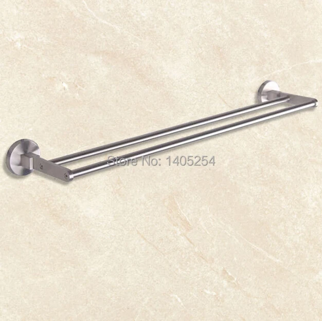 

Good quality Stainless steel hardware double rack parallel towel rack bathroom accessories