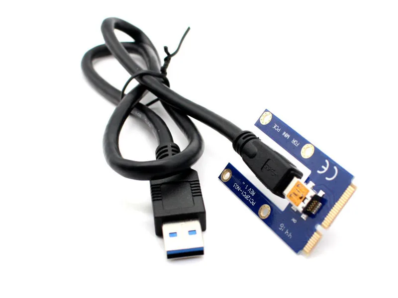 60cm USB 3.0 Mini PCI-E to PCIe PCI Express 1x to 16x Extender Riser Card Adapter Extension Cable for Bitcoin BTC Miner Mining