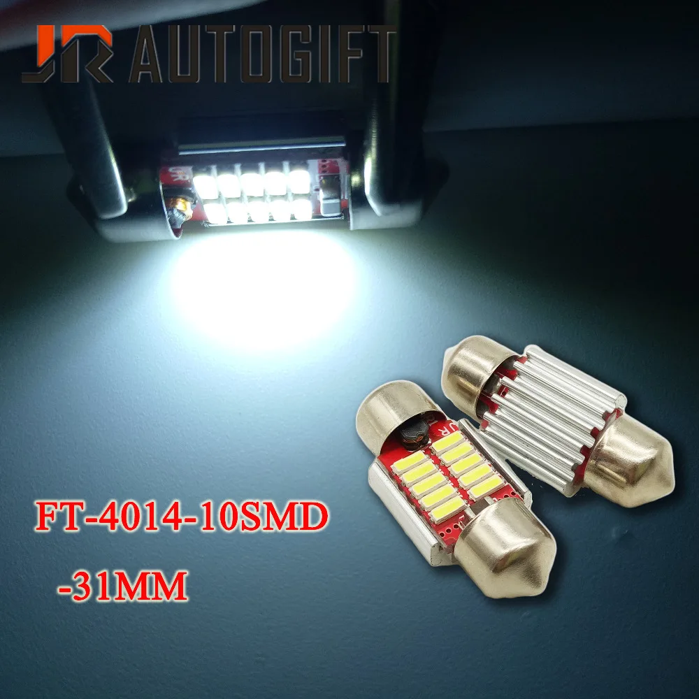 

100x High quality Car Auto 31mm 10 SMD 4014 LED Canbus Error Free Festoon Doom License plate read Light Bulb Pure White DC12-24V