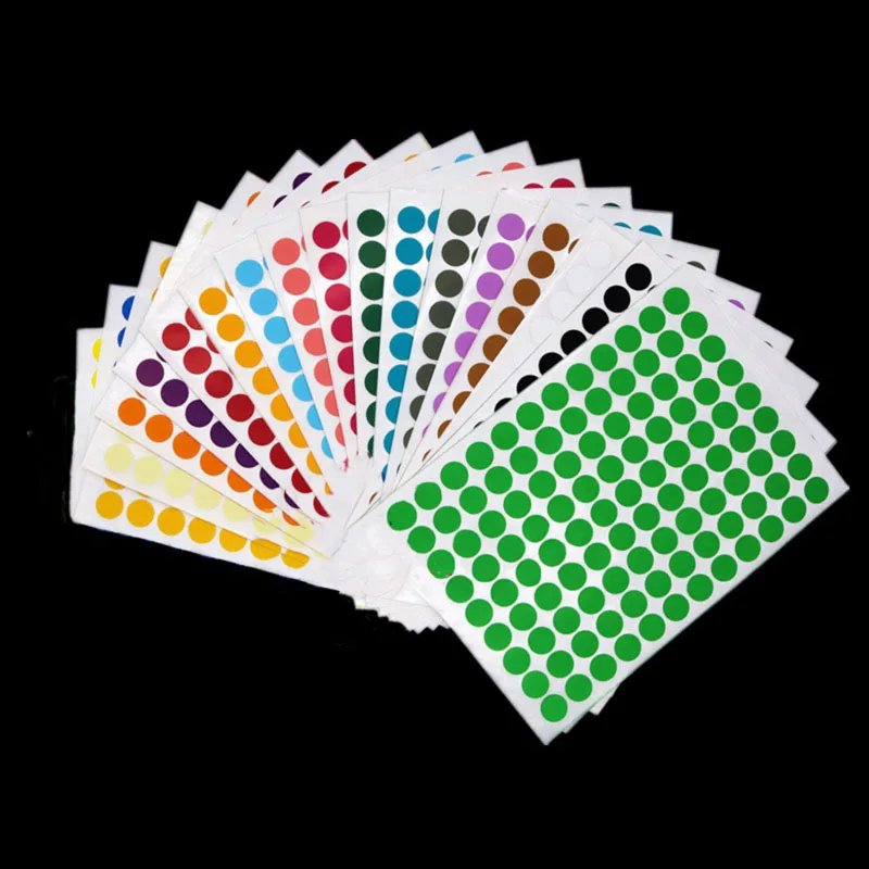 408/260/165/132/70/40 Pcs/Copriletto Colorato Vuoto Adesivo di Carta per la Bottiglia di Olio Essenziale cap Coperchio Etichetta Adesivi Cerchi Adesivi Rotondo In Bianco