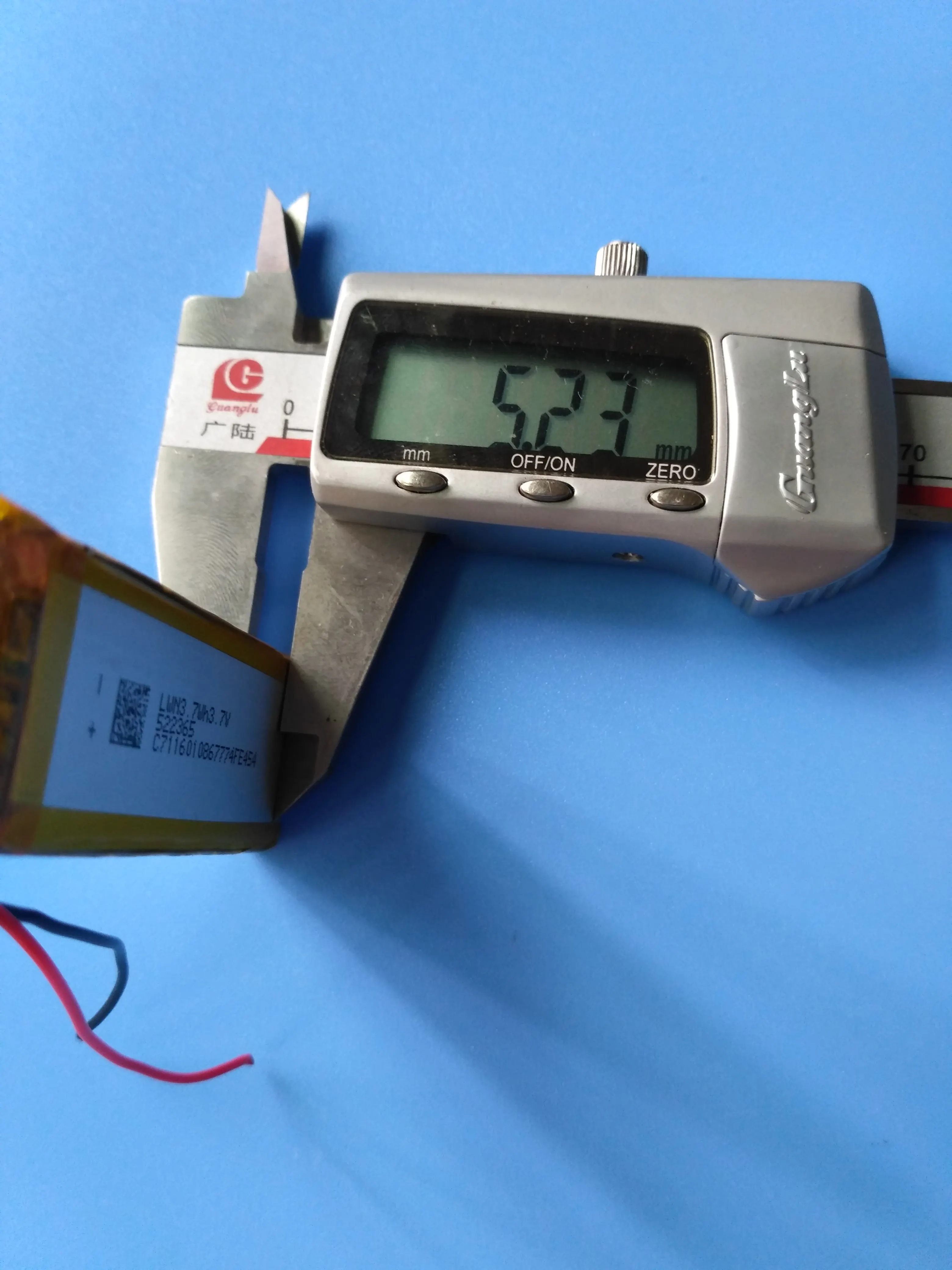 بطارية ليثيوم بوليمر 3.7 فولت 522365 1000 مللي أمبير