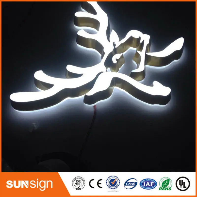 Top quality indoor advertising acrylic alphabet letter with LED light