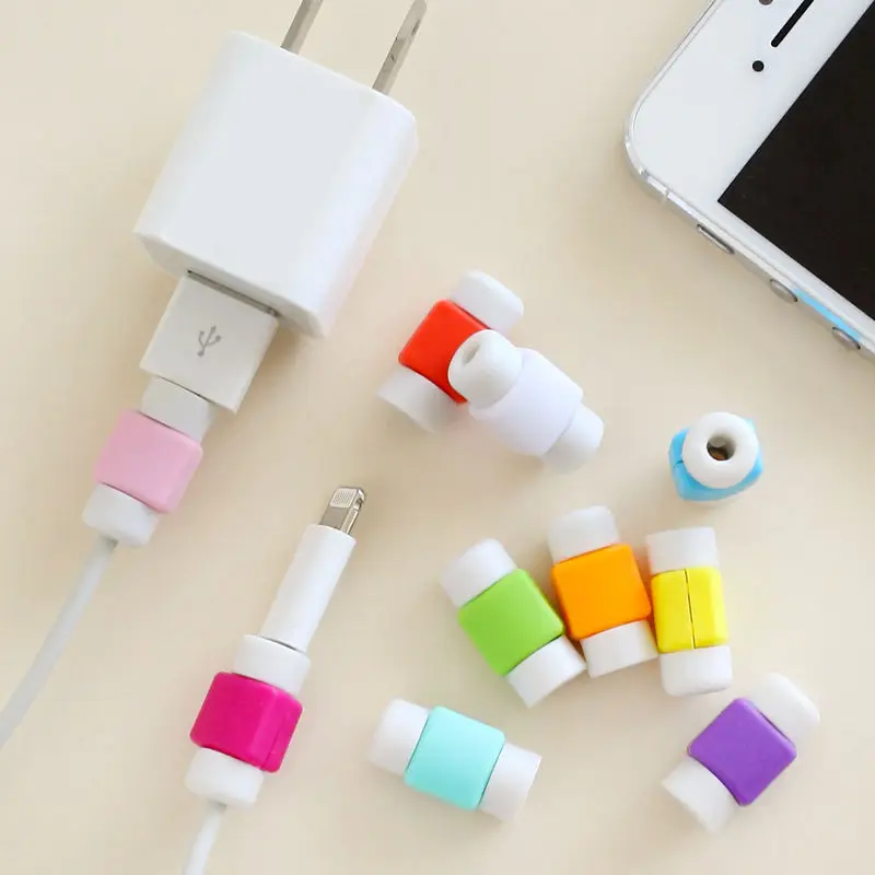 

USB Cable Protector For IPhone MacBook Pro Air Charger Cable Line 10 Pcs/set Protective Mobile Phone Cord Saver Cover Winder