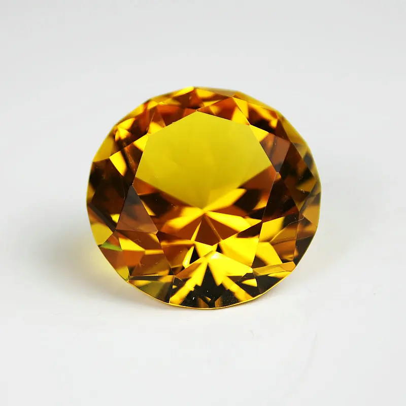 

Amber color 5cm Crystal Diamond Quartz Glass Jewel Stone Festival Children's Gift Home Decoration