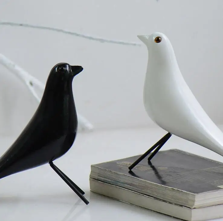 Nordic Furnishing Decoration Wooden Bird Crafts Wedding Gift Home Livingroom Cabinet Table Lucky Peace Dove Ornament Accessories