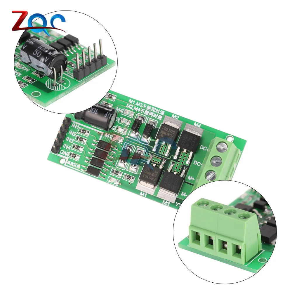 DC 5 -27V 5A DC Motor Driver Board Speed Controller H Bridge PWM Signal Controller Module Reversible Board