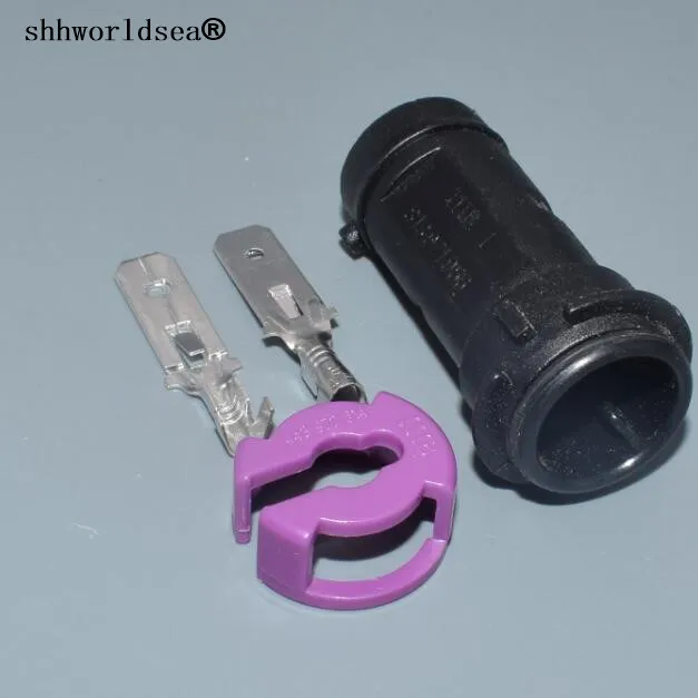 

shhworldsea 2 pin 6.3 series for VW round fog lights plugs auto male wiring wire connector 813 972 926 813972926