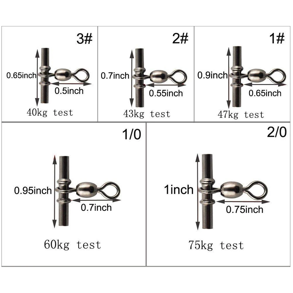 35pcs/Box 3 Way Cross Line Crane Swivels Brass Tube Fishing Swivel Connector T-Shape Copper Fishing Crimp Sleeves