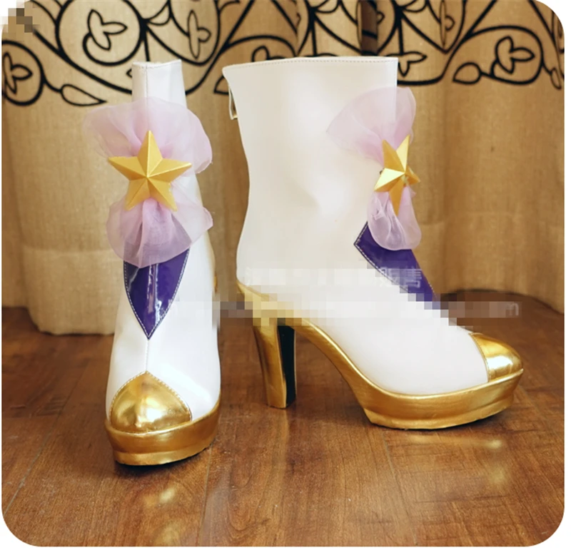 

LOL Janna Star Guardian Magical Girl The Storm's Fury Cannon Cosplay Shoes Girl Shoes