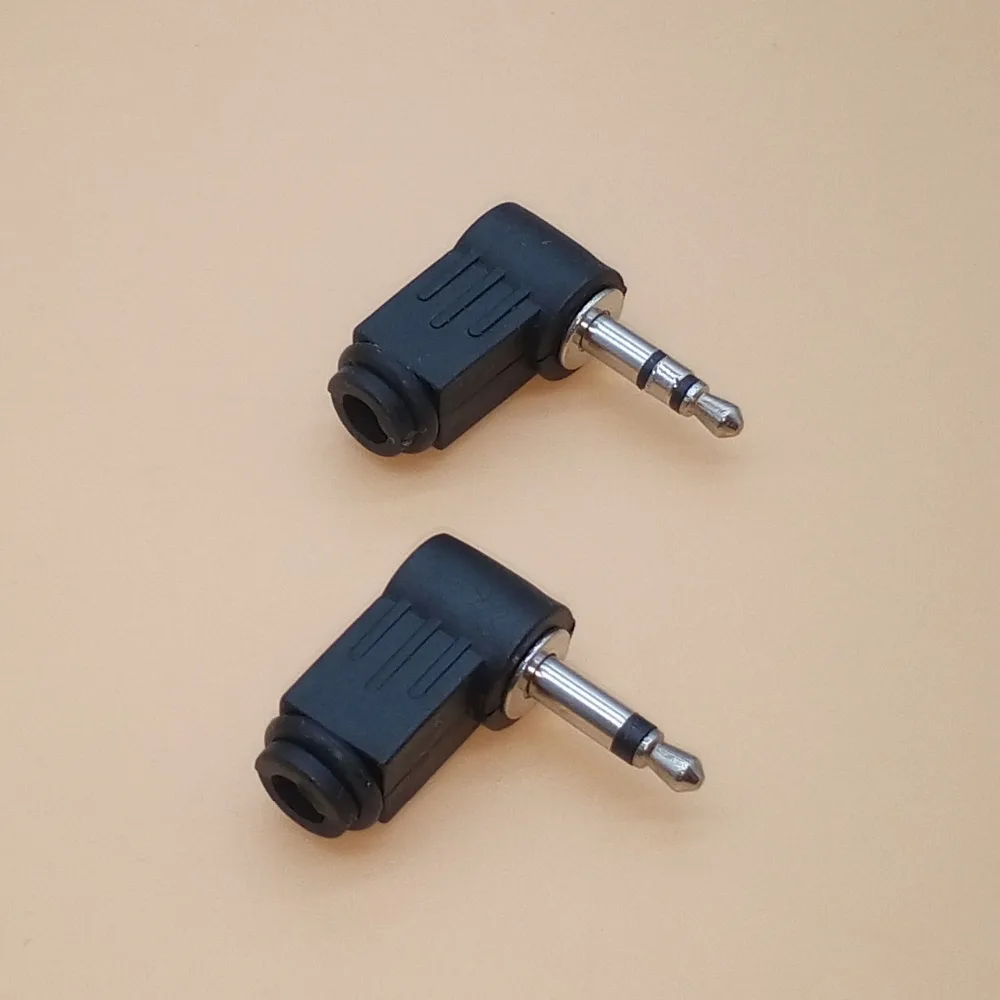 4 pz 3.5mm 2 poli 3 poli Audio Mono Stereo maschio Jack Plug spine ad angolo retto per auricolare del telefono