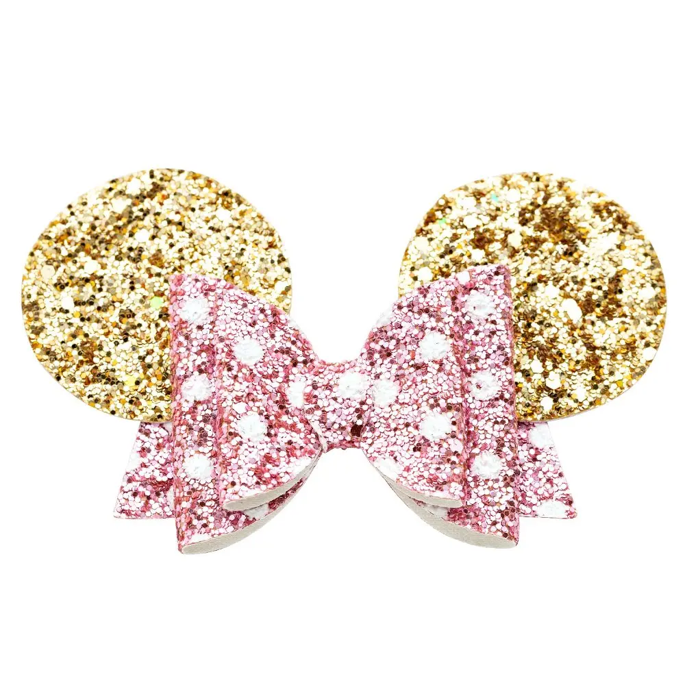 Cat Ears Princess Hairgrips Glitter Hair Bows with Clip Dance Party Bow Hair Clip Girls Hairpin Hair Accessories