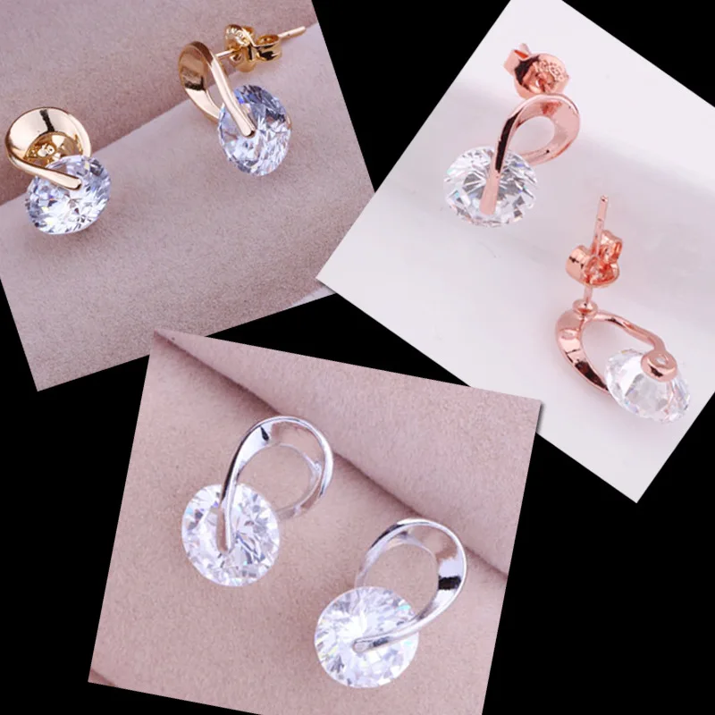 2020 High-quality New Fashion Earrings 9-shaped Crystal Rotation Female Earrings Manufacturers Wholesale Earrings