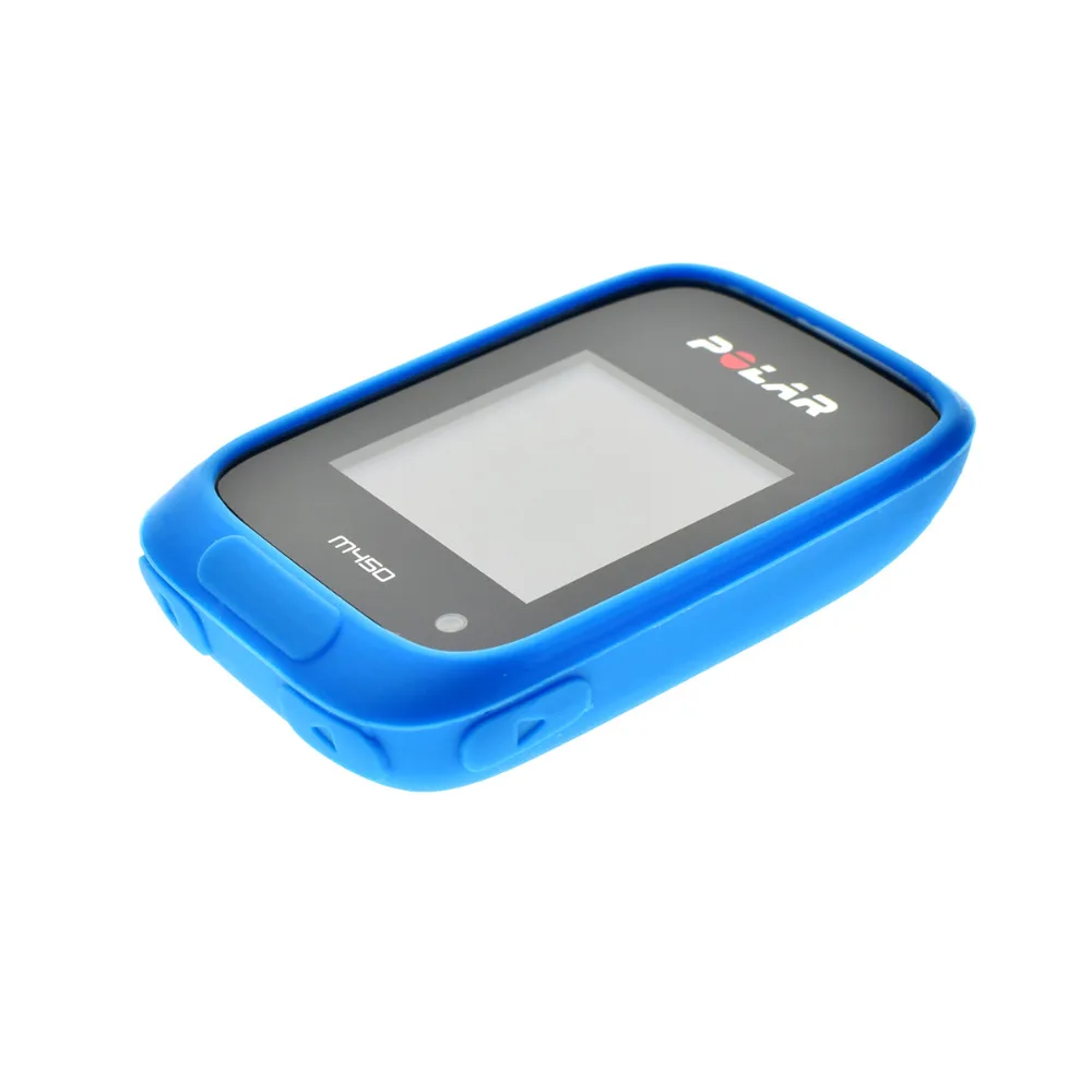 Outdoor Bycicle Road / Mountain Bike Accessories Rubber Sky Blue Protect Case for Cycling Training GPS Polar M450