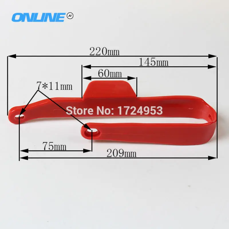 Red rubber Motorcycle Swing Arm Protector Plastic Chain Slider Guider For Pit dirt Bike Motocross Spare Parts