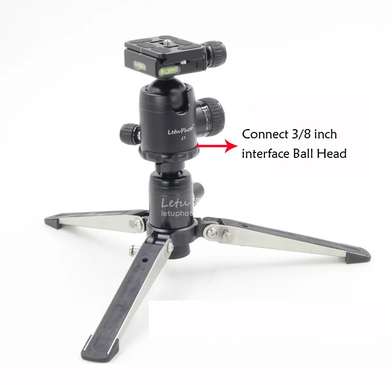 

XILETU XVT28 Mini Multifunctional Tabletop Tripod Aluminum Alloy Portable Bracket Ballhead for Cellphone Gopro DSLR Camera