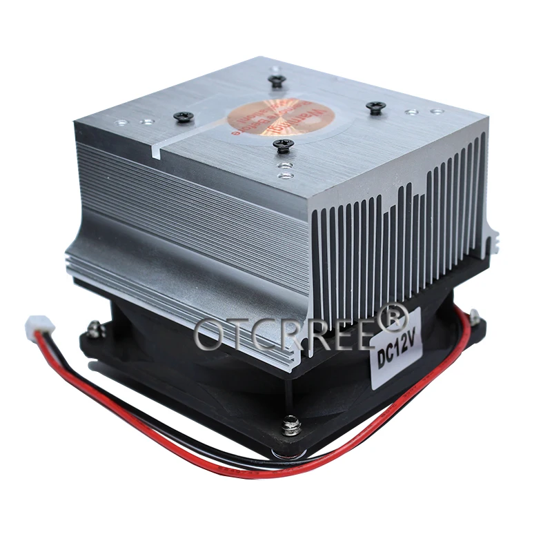 Aluminium Heat Sink Cooling Fan 20-100W LED radiator 60-90degree 44mm Lens + Reflector Bracket DC12V 1.25A led Driver