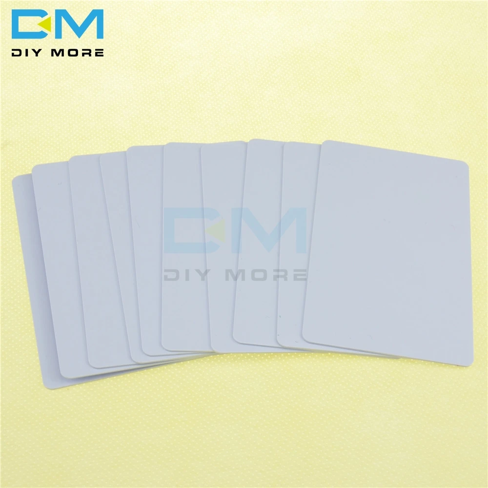 10PCS 13.56MHz IC Card  NFC Smart Card Changeable Tags For 1K S50 RFID ISO14443A Card For Arduino