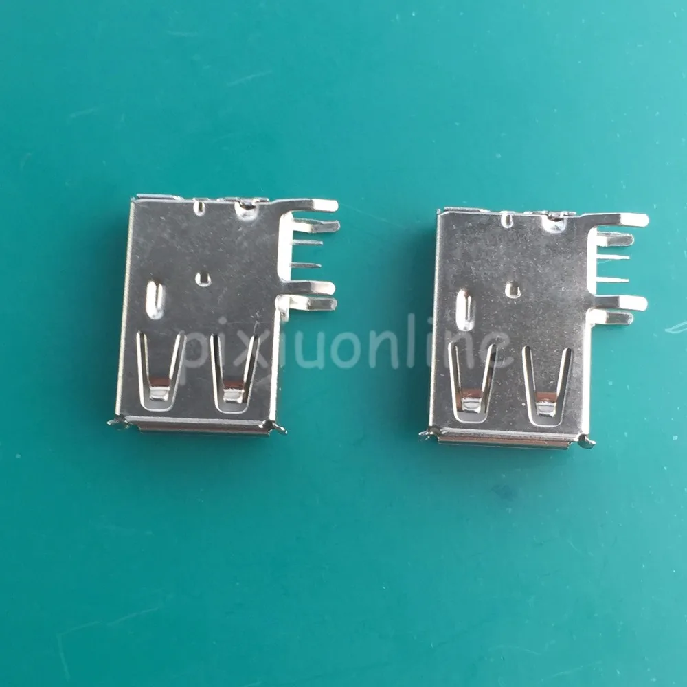 5pcs G58Y USB 2.0 4Pin A Type Female Socket Connector Side Pin Data Transmission Charging