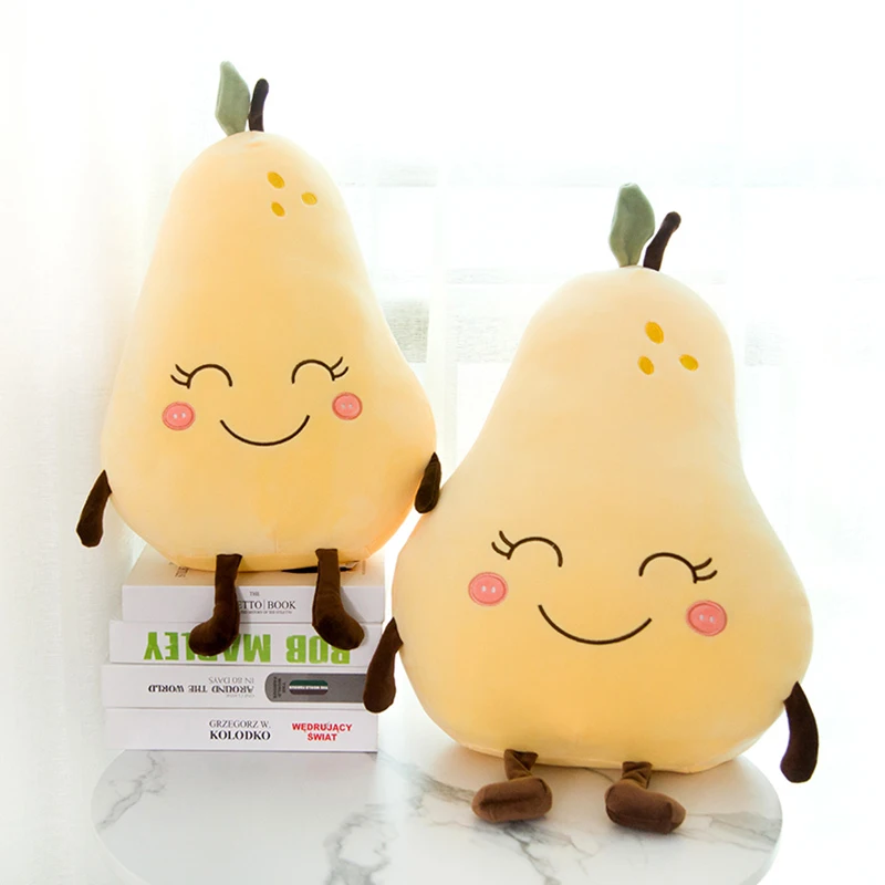 Melancia morango pêra brinquedos de pelúcia kawaii dos desenhos animados bonito fruta recheado boneca macio meninos meninas almofada travesseiro para crianças