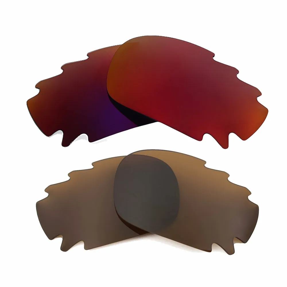 

Midnight Sun Mirrored & Brown Polarized Replacement Lenses for Jawbone Vented Racing Jacket Frame 100% UVA & UVB