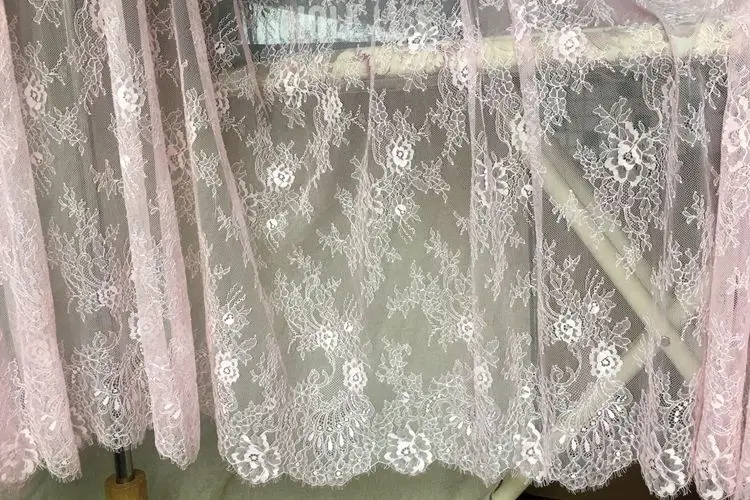 3 mt/teile Exquisite Frankreich Wimpern Spitze Stoff Weiß Handgemachte Diy Vorhang Dekorative 150 CM Breite Kleidung Zubehör RS122 – Detail 11