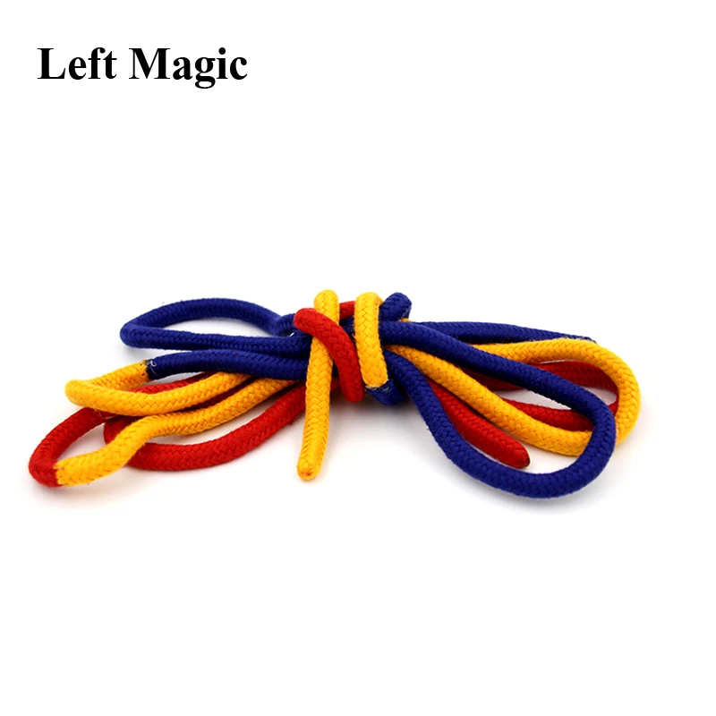 Three Strings Three Color Linking Ropes Magic Trick Red Yellow Blue Rope Magic Props Close-Up Funny Professional Accessories