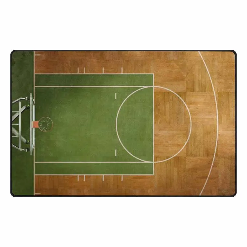 

Basketball Court Area Rug Door Mat for Living Room Bedroom Kitchen Decorative