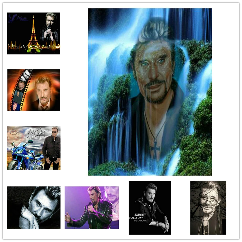 

Famous star Johnny Hallyday pattern 5D Diamond mosaic full diamond embroidery beads Diy diamond painting cross stitch WG797