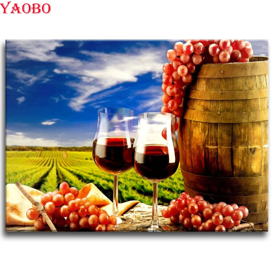 diy diamond painting Full square/round Grapes Wine Cup for Dinning Room Kitchen Decor diamond embroidery cross stitch mosaic kit