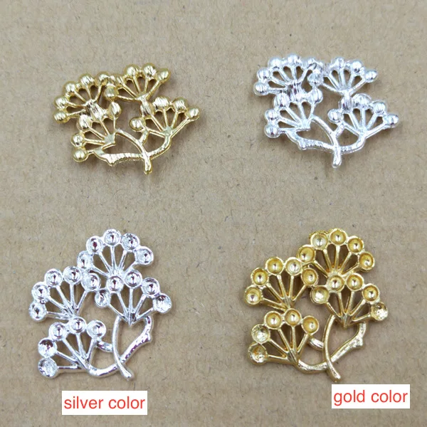 

50pc 25mm Alloy Charms Gold color Tree Branch Charm Pendant for Wedding Jewelry Making DIY Handmade Craft wholesale