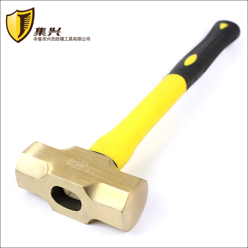 2.7kg/6lb,3.6kg/8lb,Explosion-proof octagonal hammer with rubber handle, Aluminum Bronze