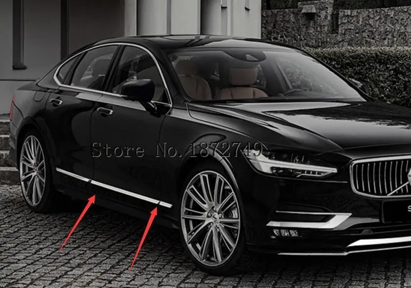 Car styling Auto Side Car Sticker Side Body Door Decoration Sticker Trim for Volvo S90 2017 auto Accessories