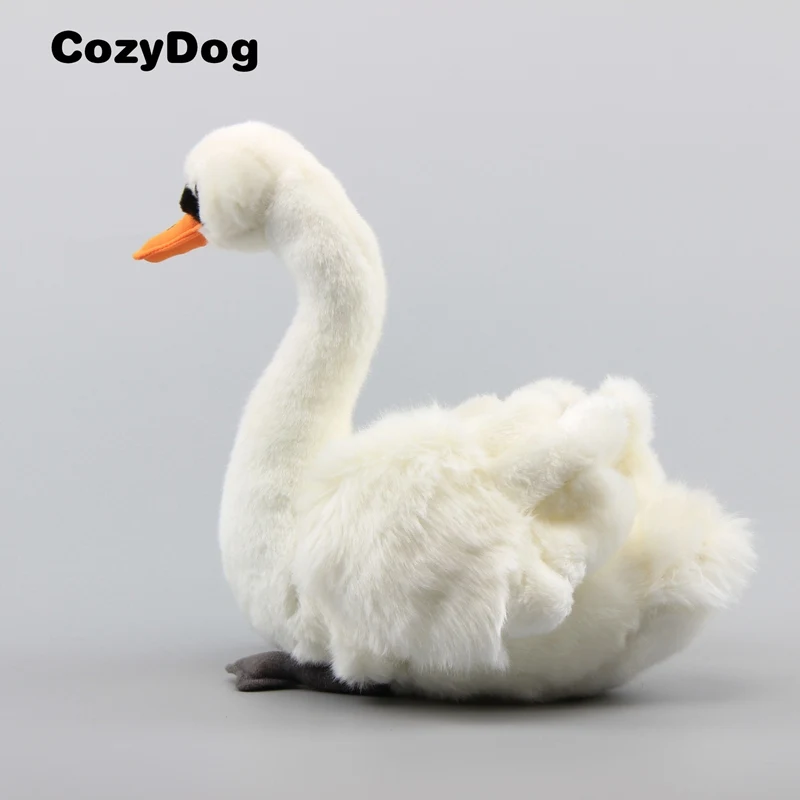 Simulation Animal Swan Plush Toy 25 CM 10'' RealLife Soft Stuffed Dolls Super Soft Plush Lifelike Swan Black White Swan