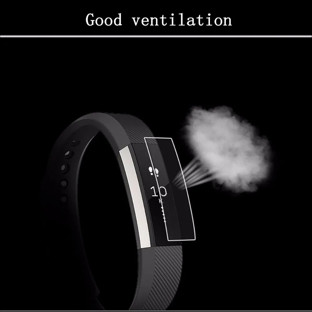 Película protetora de tela transparente para fitbit alta hr, cobertura completa, ultra fina, hd, alta definição, material de tpu, película protetora