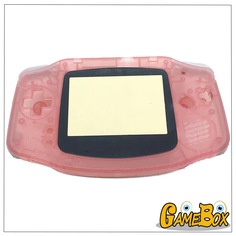 คริสตัลสีชมพูพลาสติกเชลล์สำหรับ GBA,Gameboy Advance คอนโซลฝาครอบ