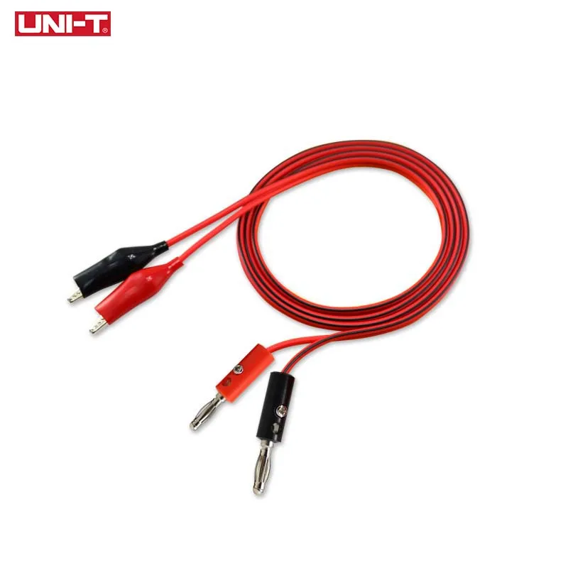 UNI-T 1m Crocodile Clip For Multimeter Probe Alligator Cilp to AV Banana Plug Test Lead DC Power Supply Tester Cable Tool DIY