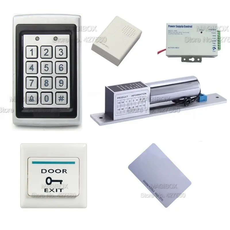 

ACSS17 Rainproof Door Access Control System Kit ID/EM Reader &keypad +Electric Bolt Lock +Power Supply