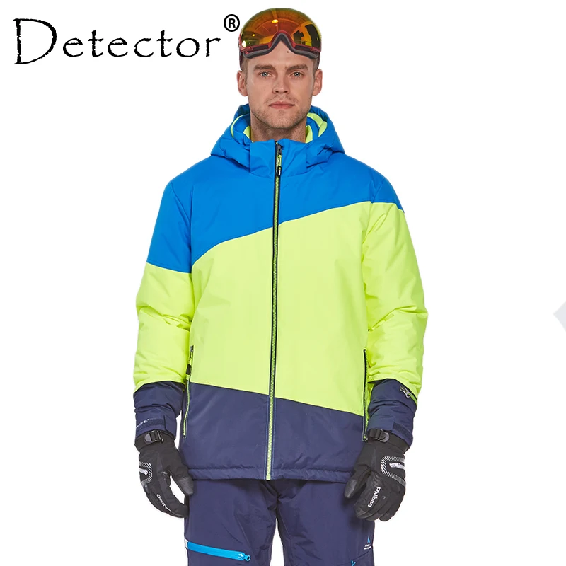 Detector Men\'s Ski Jacket Print Winter Outdoor Ski Suit Height Waterproof Breathable Ski jacket Warm Snowboard Coat