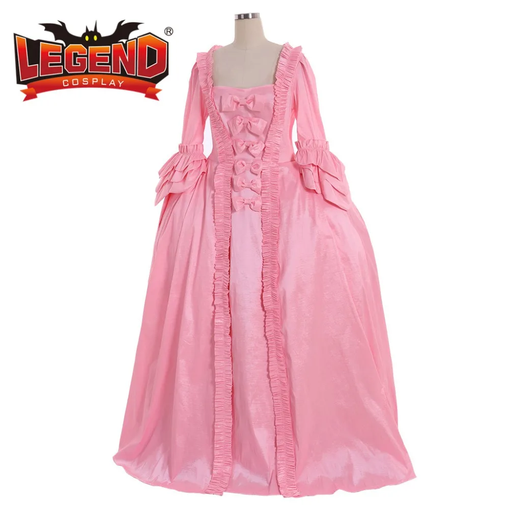 18TH century colonial Marie Antoinette pink Gown Dress Rococo 18th Century pink Gown dress sack back gown