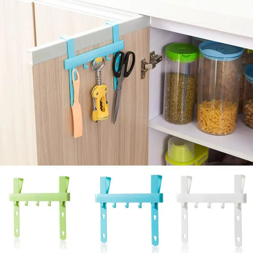 

Kitchen accessories multi function hooks towel rag apron, no mark, no nail hanger tools
