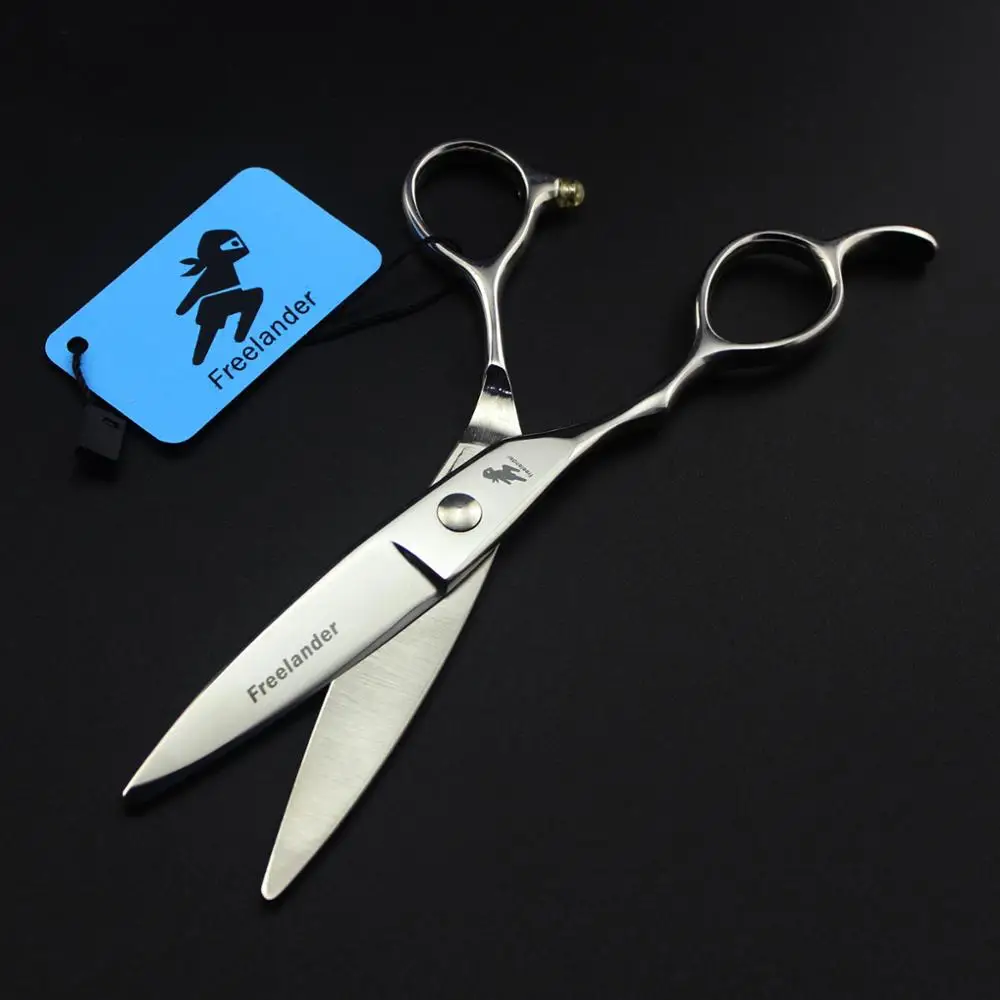 6 polegada cabelo tesoura de cabeleireiro profissional tesouras do barbeiro tesoura de cabeleireiro barbearia salgueiro fatia tesoura da mão Esquerda