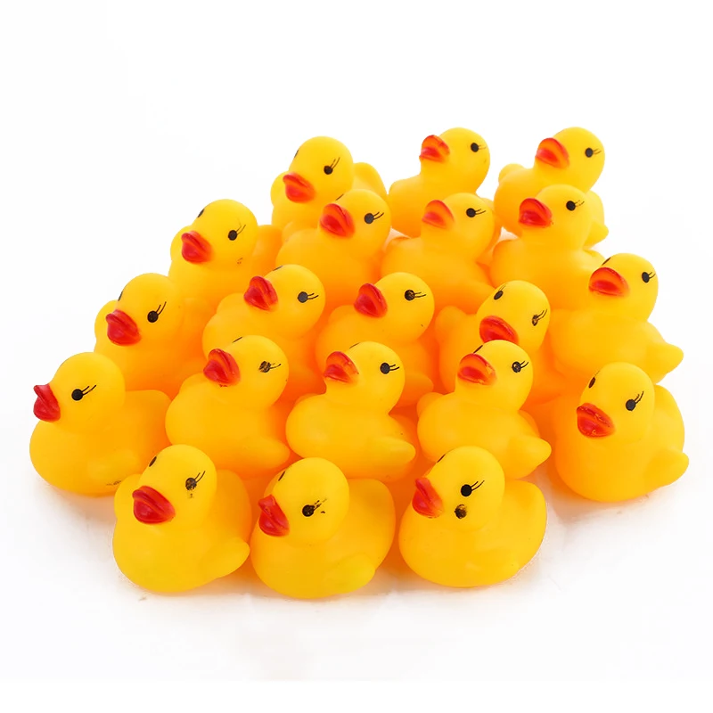 3.5*3.8cm Small Baby Kids Rubber Ducks Bath Toys Bathe Room Water Fun Game Playing Newborn Boy Girl Toys for Children