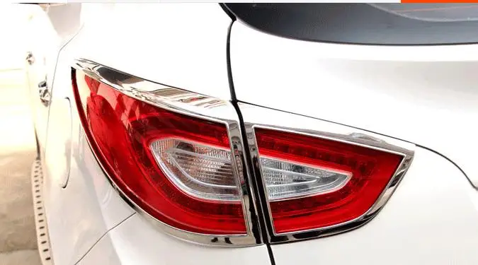 For Hyundai ix35 2013 2014 2015 Chrome Front Rear Headlights Tail Lights Lamp Cover Trim Frame Bezel Garnish Car Accessories