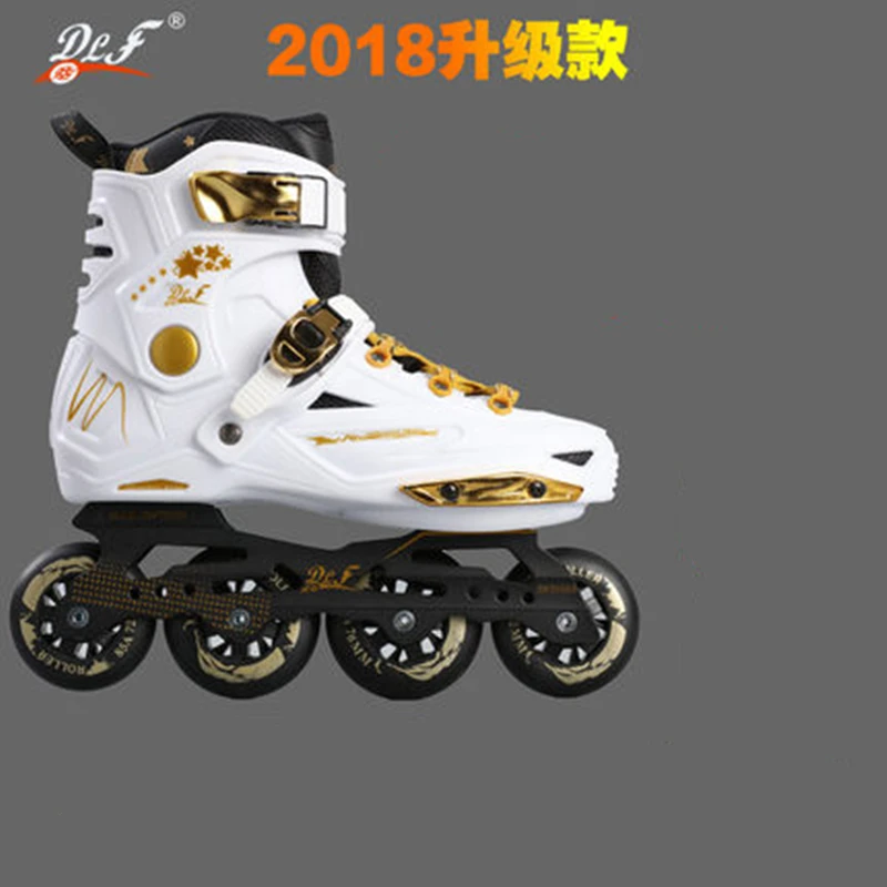 Slide Design Inline Slalom Skates For Sliding FSK Black White Golden Europe 35 to 44 85A PU Skating Wheel Alloy CNC for SEBA HV