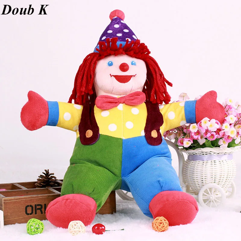 Doub K hot sale 50cm Circus clown dolls plush toys for children Appease doll Valentine's Day gifts kawaii cute toy sleep pillow