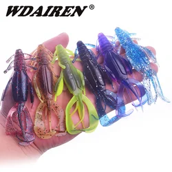 2Pcs Shrimp Soft Baits Fishing Lures 100mm 10.5g Easy Wobblers Crankbaits for Carp Bass Fishing tackle Artificial Silicone Lure