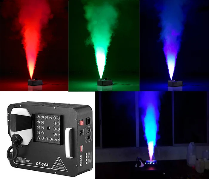 New Arrival 1500W DMX LED Fog Machine Pyro Vertical Smoke Machine 24x9W Professional Fogger For Stage Equipment