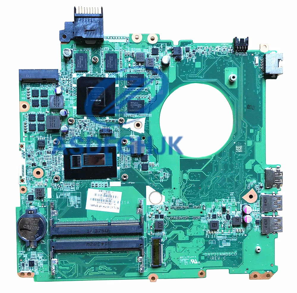 763581-001  For HP  For ENVY 17-K Laptop  Motherboard DAY31AMB6C0 With I7-5500U CPU