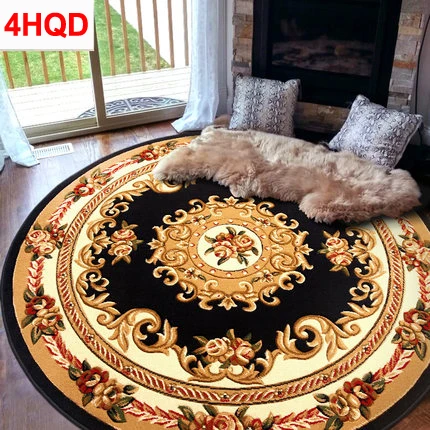 European Round Carpet Computer Chair Swivel Floor Mat Modern Minimalist Bedroom Coffee Table Carpet American