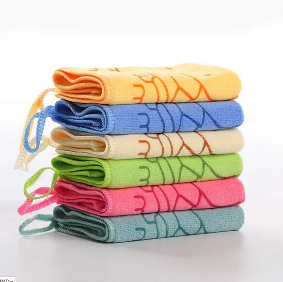 25*25cm Special Absorbent Microfiber Kitchen Cleaning Small Square Towel Bathroom car dish cloth rags 6 Colors to choose H0048